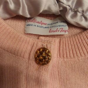 Ballantyne Baby Pink Cashmere Cardigan